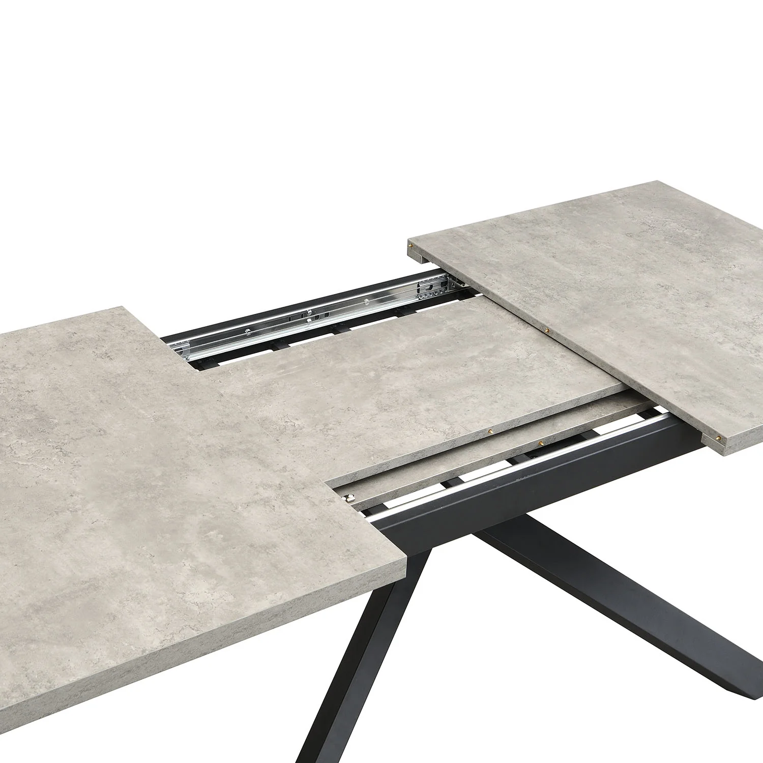 B-Ware Ausziehtisch MALTE Beton X-Gestell - Image 5
