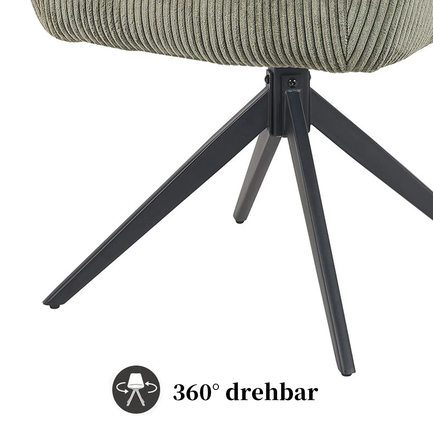 B-Ware Drehstuhl ARVIT, Grün, Cord - Image 7