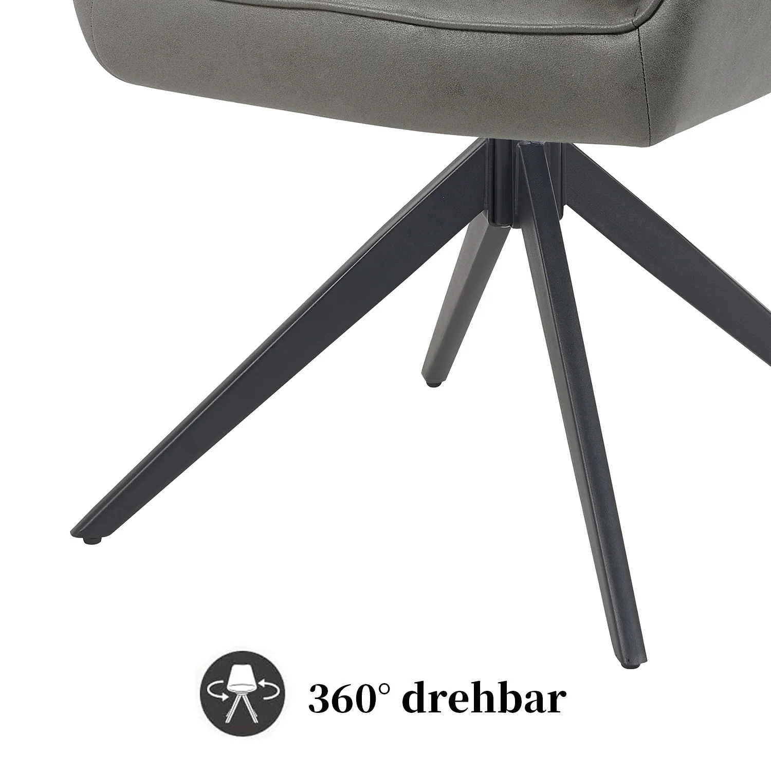 B-Ware Drehstuhl ARVIT Kunstleder Grau - Image 7