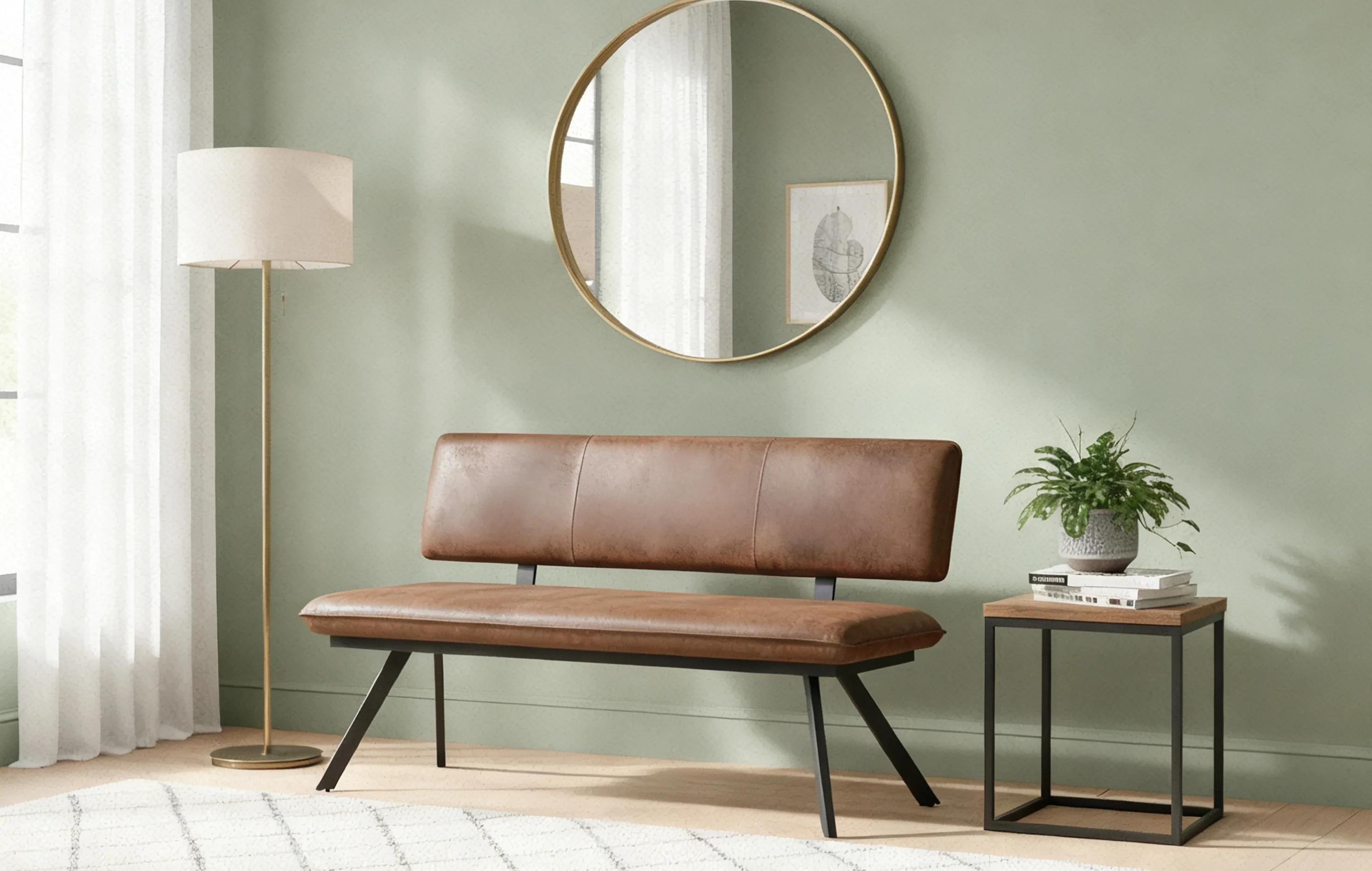 B-Ware Sitzbank JUNA, Braun, 160cm - Image 9