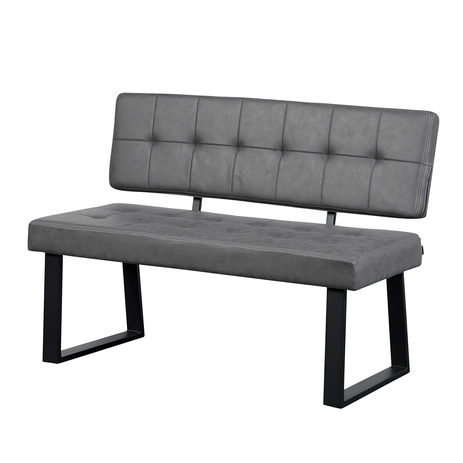 B-Ware Sitzbank SIGFRID, Kunstleder Grau 120cm