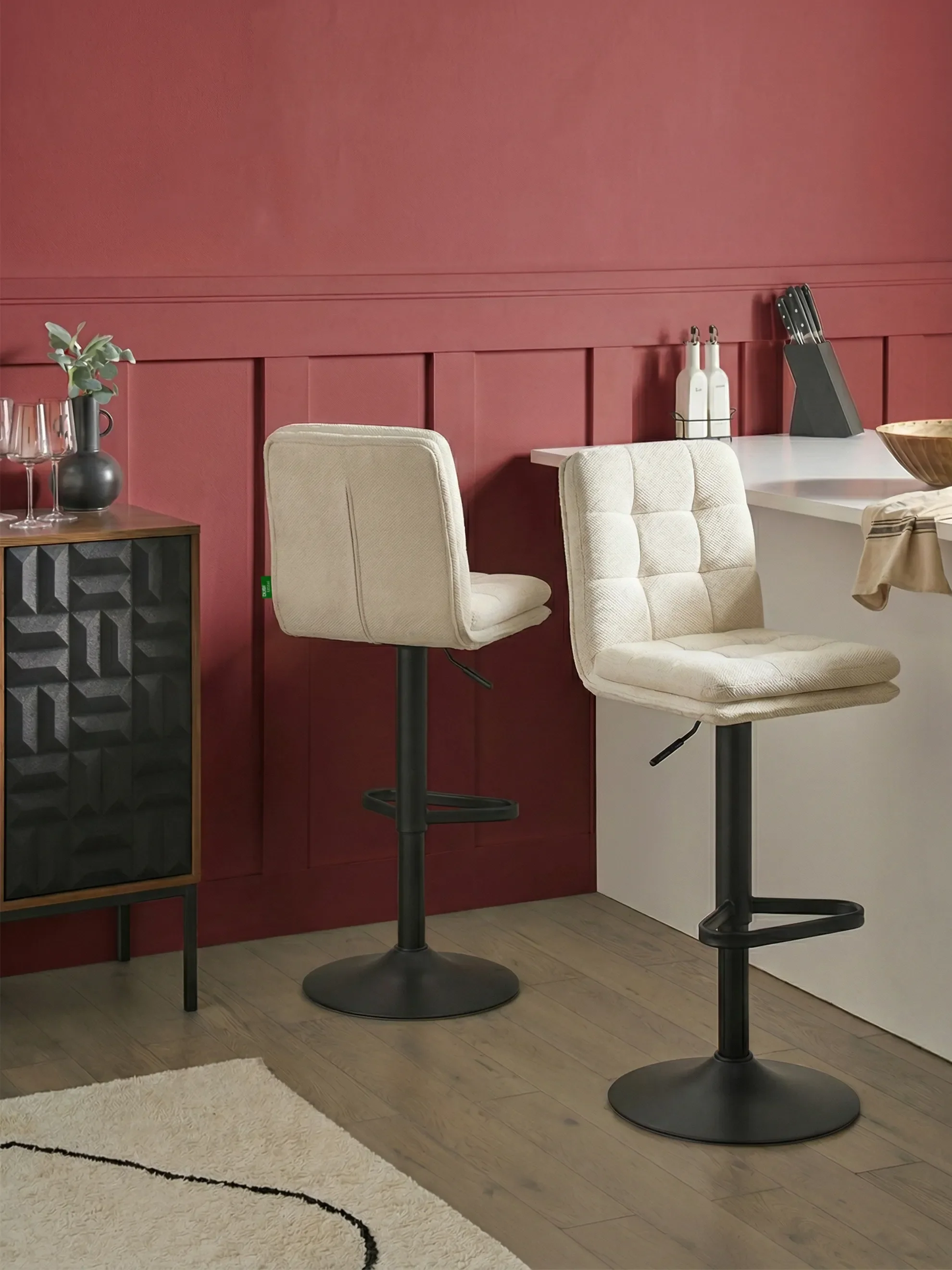 Barhocker Juno 2er-Set - Webstoff - Image 16