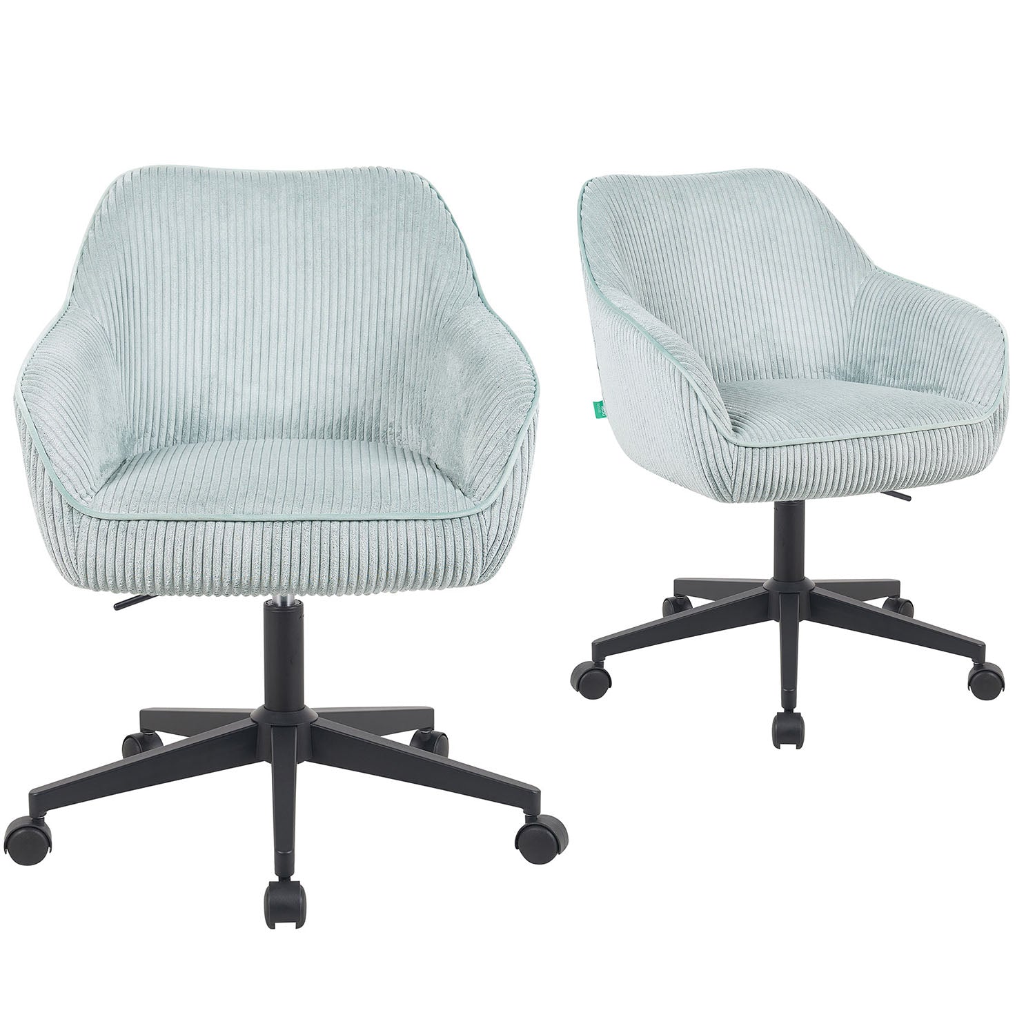 Bürostuhl Mika-Elio 2er-Set – Höhenverstellbar, 360° Drehbar, Matt-Schwarz - Image 24