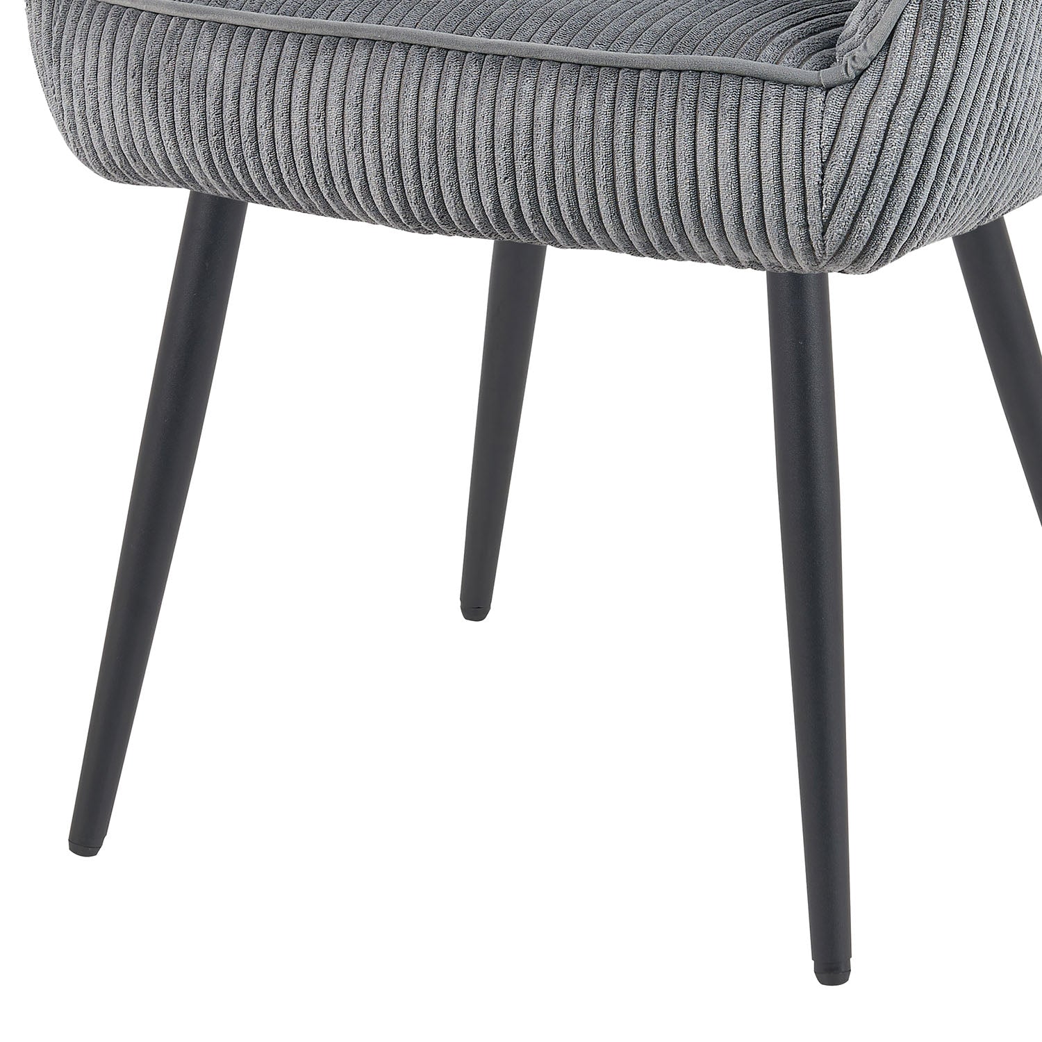 Esszimmerstuhl Mika-Kian 2er-Set 360° drehbar Federkern Metall Matt-Schwarz - Image 97