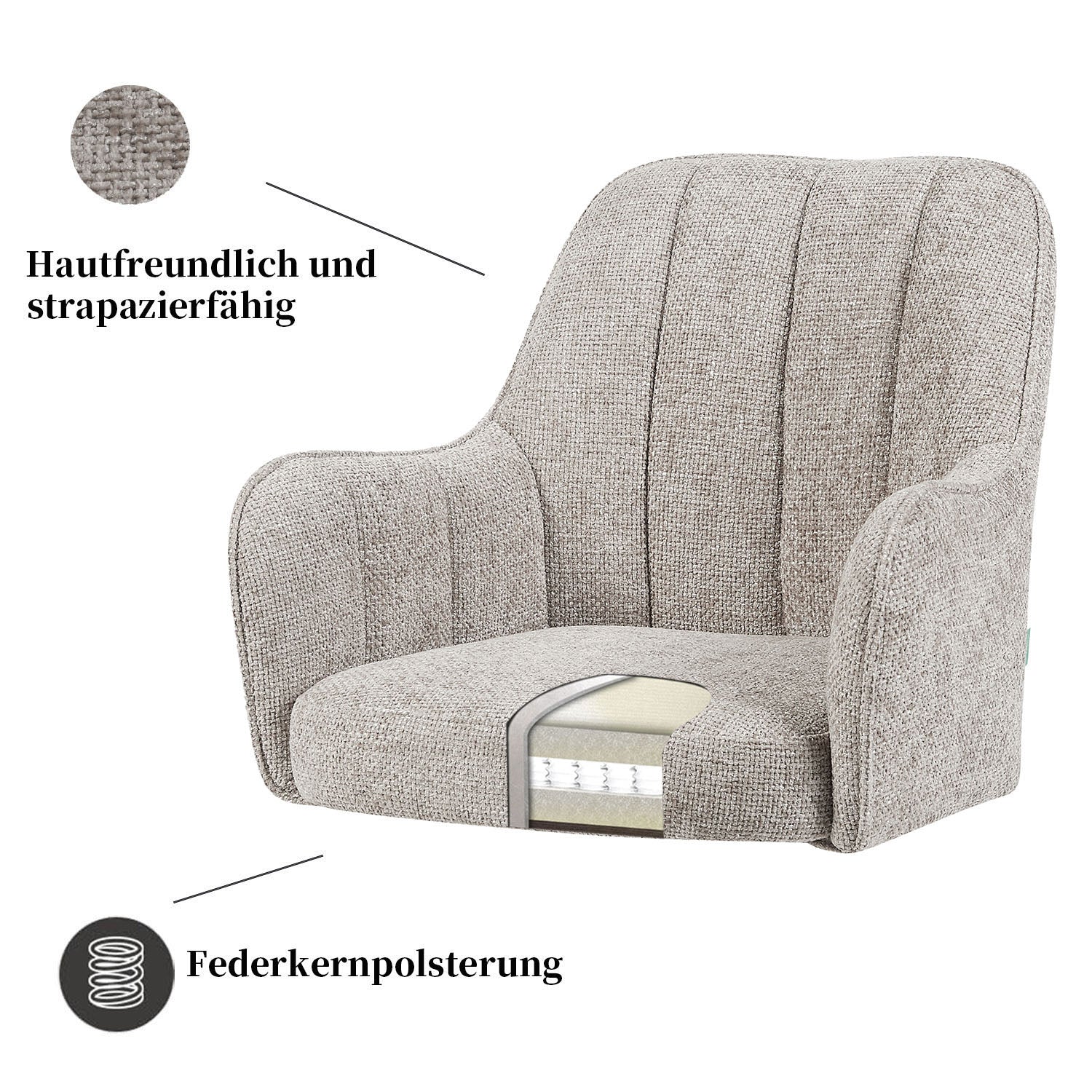 Esszimmerstuhl THOMAS-ZARA - zeitloser Polsterstuhl mit Federkernpolsterung - Image 23